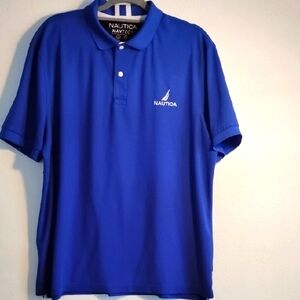Nautica Navtech Blue Polo Shirt with Classic Design